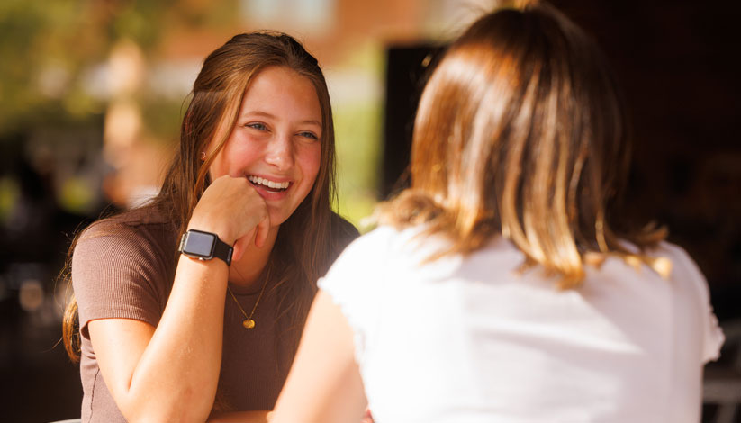 Students laughing