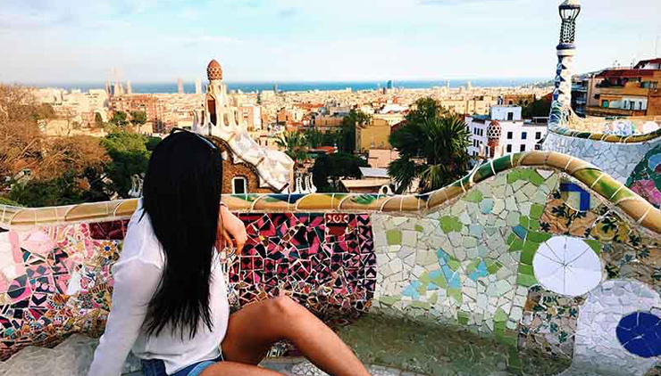 Student in Barcelona, Spain at Park Güell
